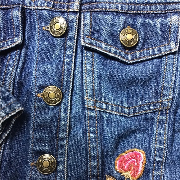 Jean Jacket with Floral Beading & Embroidery - Picture 2 of 5